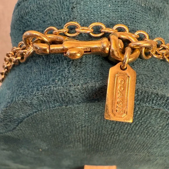 Coach Gold-Tone Anchor Pendant Necklace with Pave Crystals - Picture 5 of 8